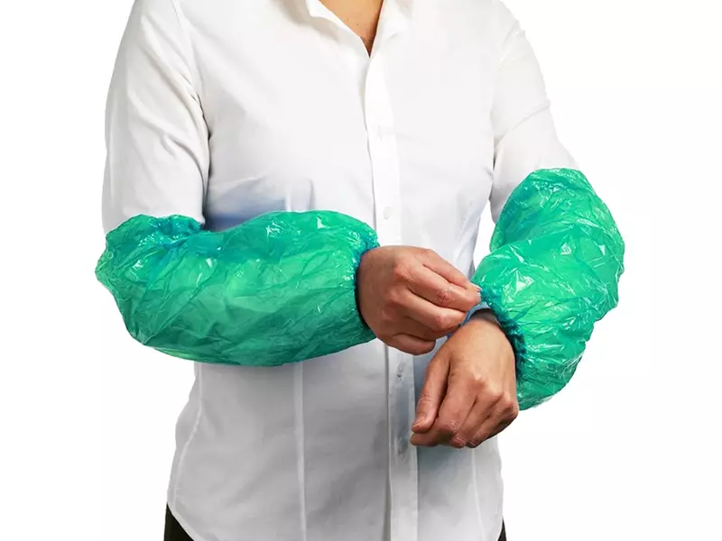 Hycare disposable overmouw 40 mu polyethyleen 40 x 20 cm groen